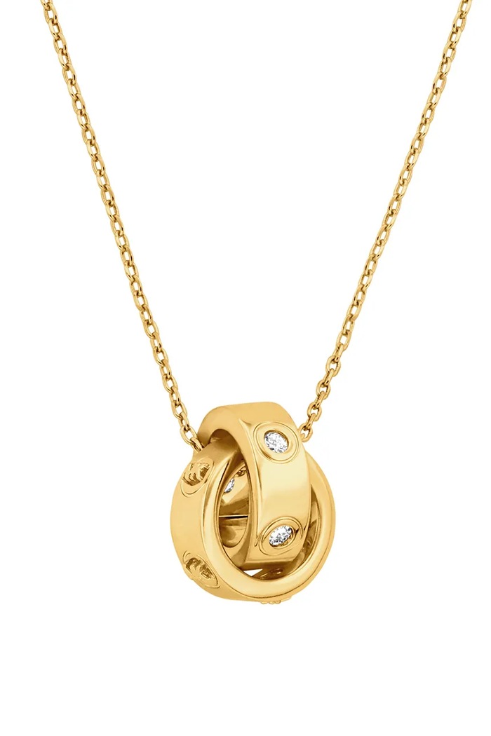 Michael Kors Naszyjnik damski mosiężny z cyrkonią złoty MKJ8654710