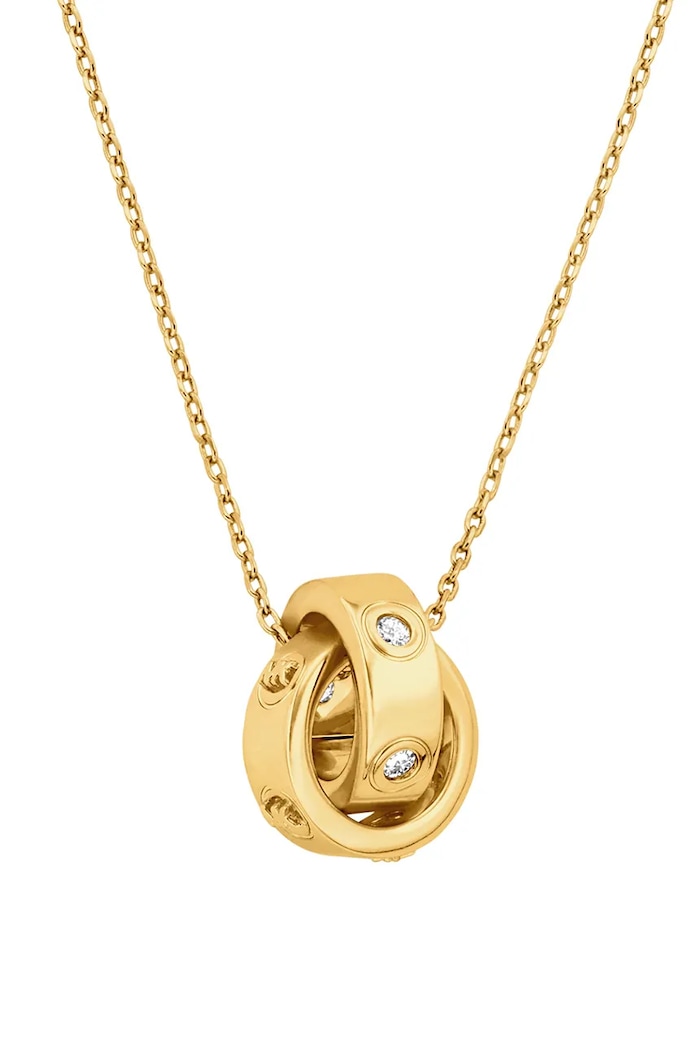 Michael Kors Naszyjnik damski mosiężny z cyrkonią złoty MKJ8654710