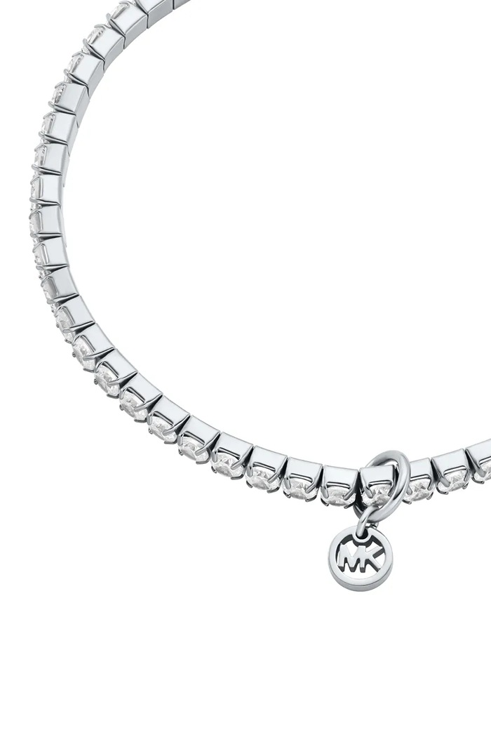 Michael Kors Bransoletka damska mosiężna z cyrkonią MKJ8682040 srebrny AA00