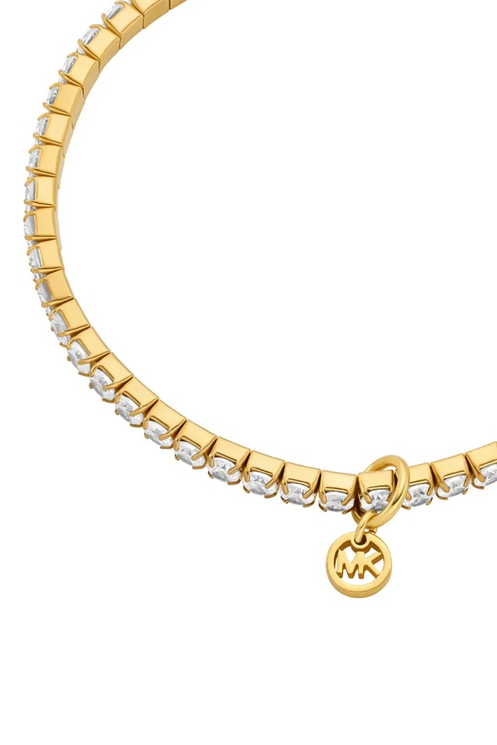 Michael Kors Bransoletka damska mosiężna z cyrkonią MKJ8682710 złoty AA00