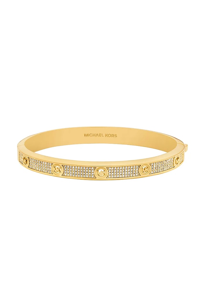 Michael Kors Bransoletka damska mosiężna z cyrkonią złoty MKJ8653710