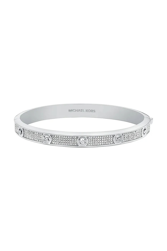 Michael Kors Bransoletka damska mosiężna z cyrkonią srebrny MKJ8653040