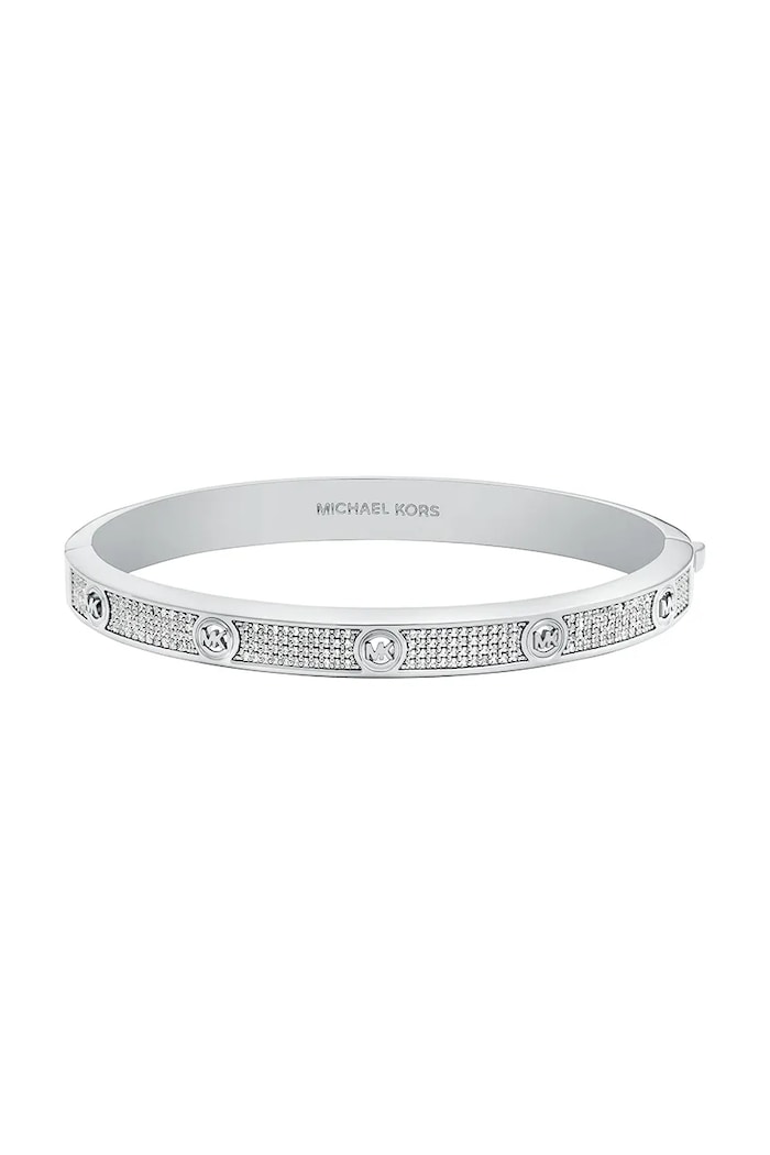 Michael Kors Bransoletka damska mosiężna z cyrkonią srebrny MKJ8653040