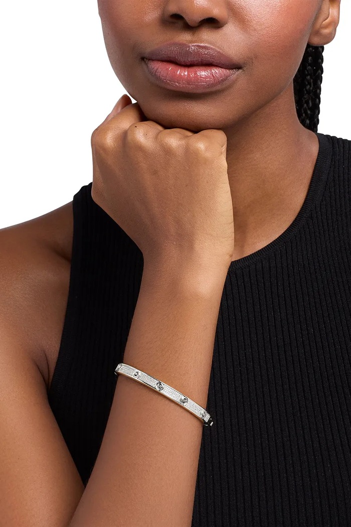 Akcesoria Michael Kors Bransoletka damska mosiężna z cyrkonią MKJ8653040 srebrny