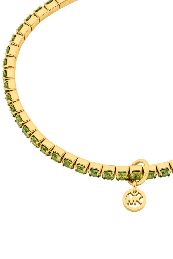 Michael Kors Bransoletka damska mosiężna z cyrkonią MKJ8683710 złoty AA00
