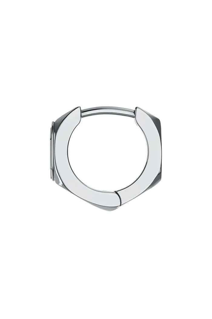 Diesel kolczyki damskie ze stali nierdzewnej Oval D Logo DX1692040 srebrny AA00