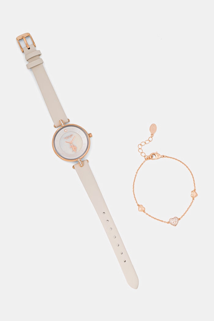 U.S. Polo Assn. zegarek damski HELEN beżowy USP6165TW