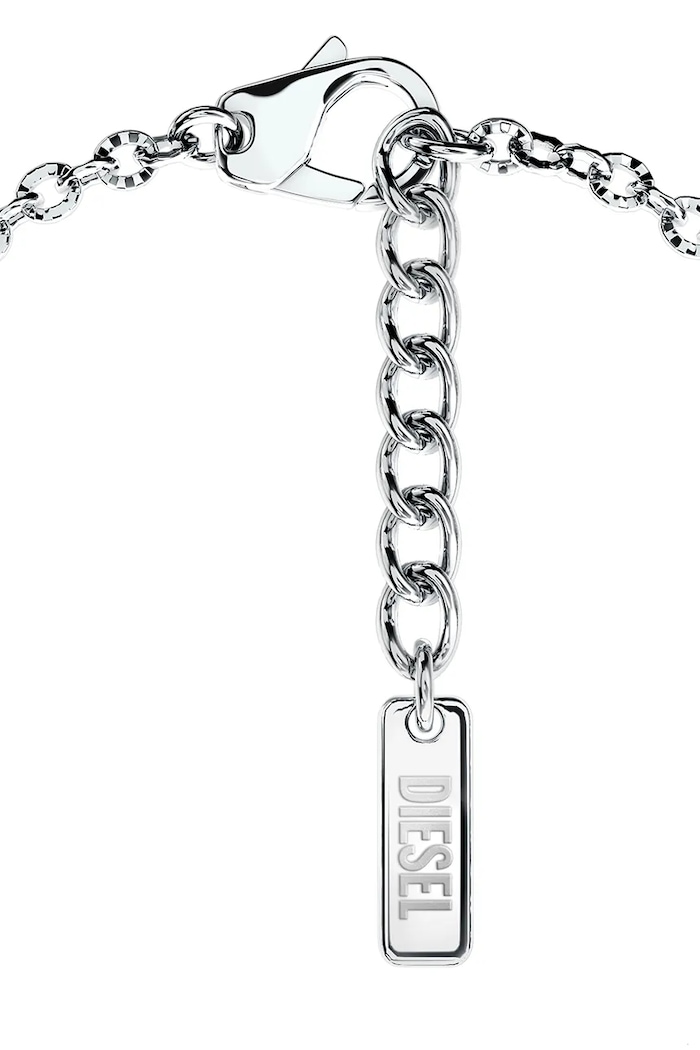 Аксесоари Diesel гривна дамска от неръждаема стомана D Logo DX1691040 сребърен