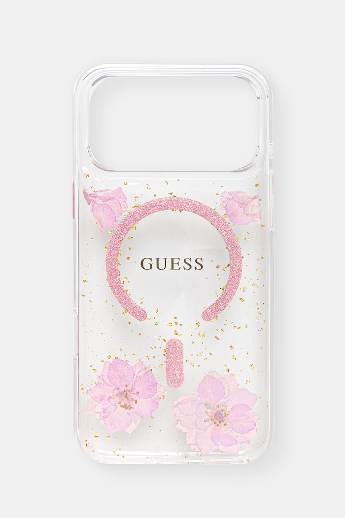 Guess etui na telefon iPhone 17 Pro Max różowy GUHMP17XRBFGFGMP