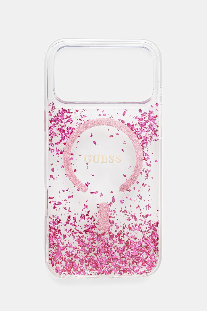 Guess etui na telefon damskie iPhone 17 Pro Max różowy GUHMP17XRGRGEP