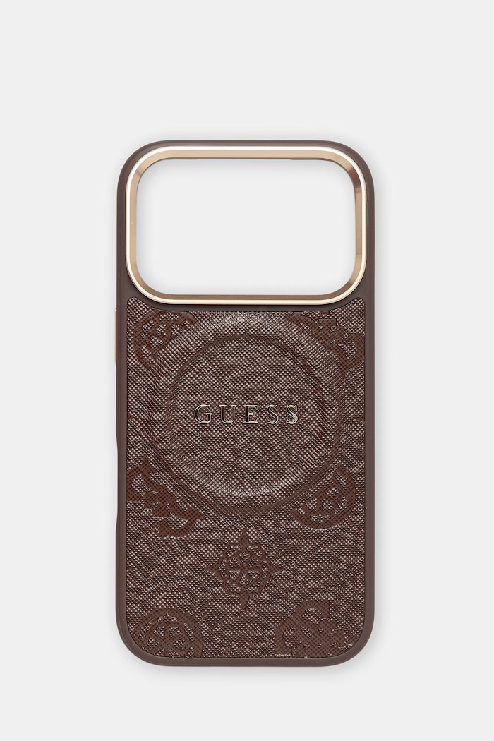 Guess etui na telefon iPhone 17 Pro brązowy GUHMP17LPSAMSECW