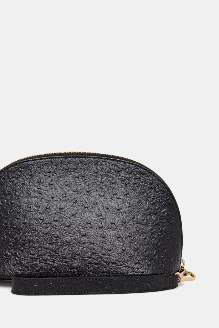 Doplnky Lilou kabelka do ruky dámska kožená BAG/POUCH/BLAOST/PO čierna