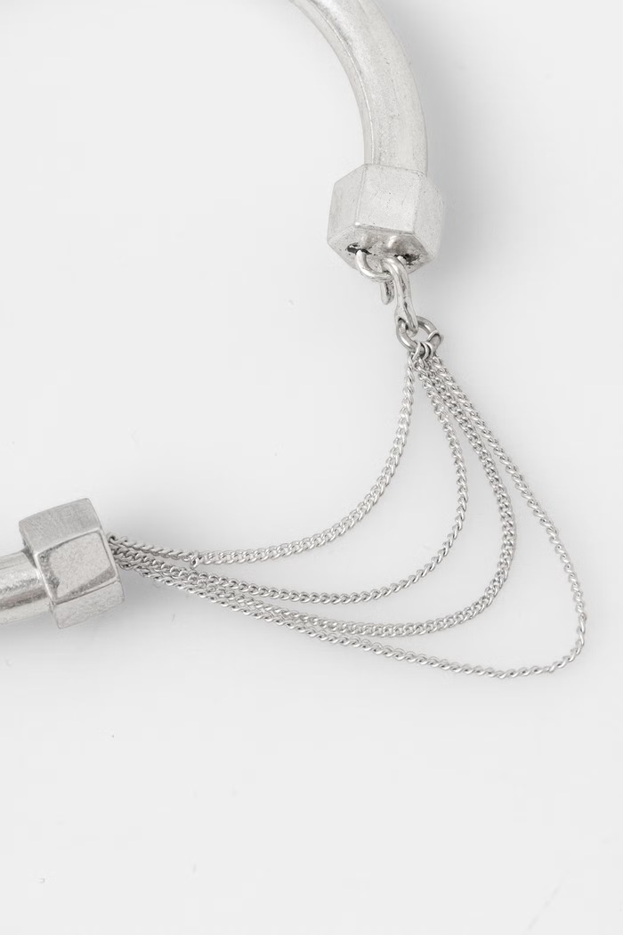 AllSaints гривна дамска от метал без камък 37540460SLV041 сребърен AA00