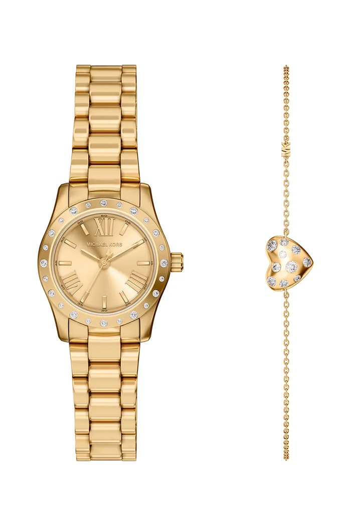 Michael Kors set ceas și brățară pentru femei Lexington aur MK4992SET