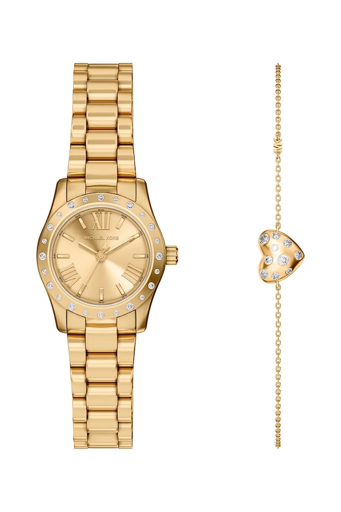 Michael Kors set ceas și brățară pentru femei Lexington aur MK4992SET