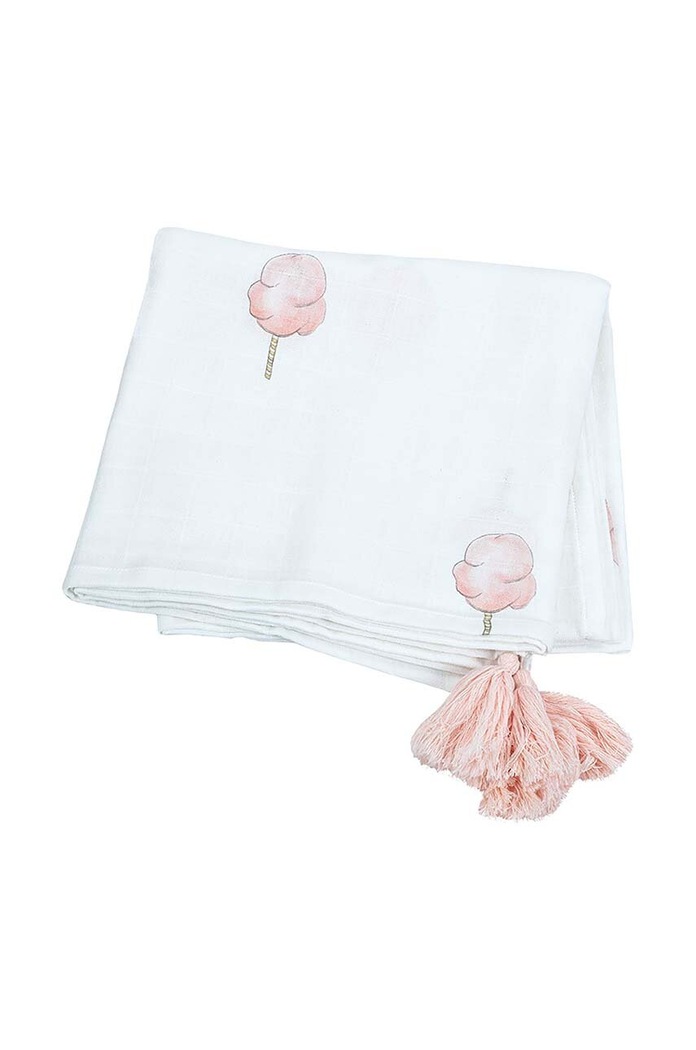 Muslin tetra plenička Effiki Wata Cukrowa roza Ot.musli.z.chwos.watacu