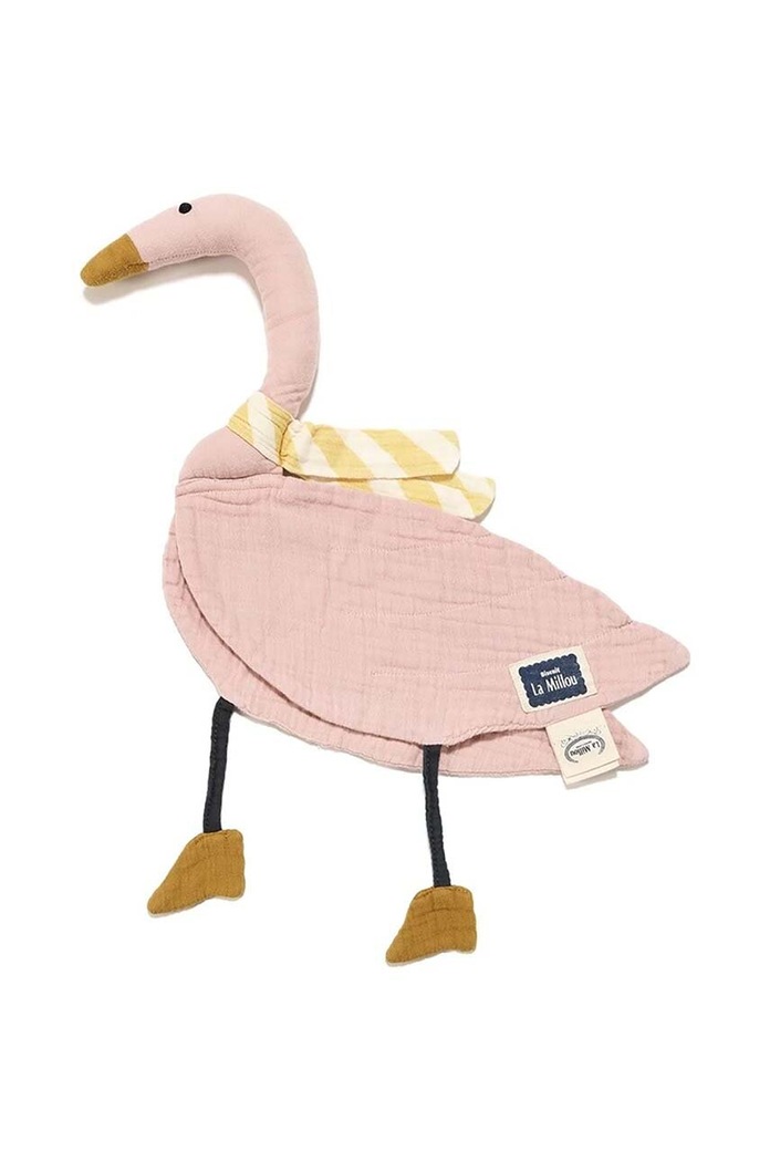 La Millou Dětská plyšová hračka La Millou DouDou Swan POWDER PINK 144230.Przytulanka.DouD růžová AA00