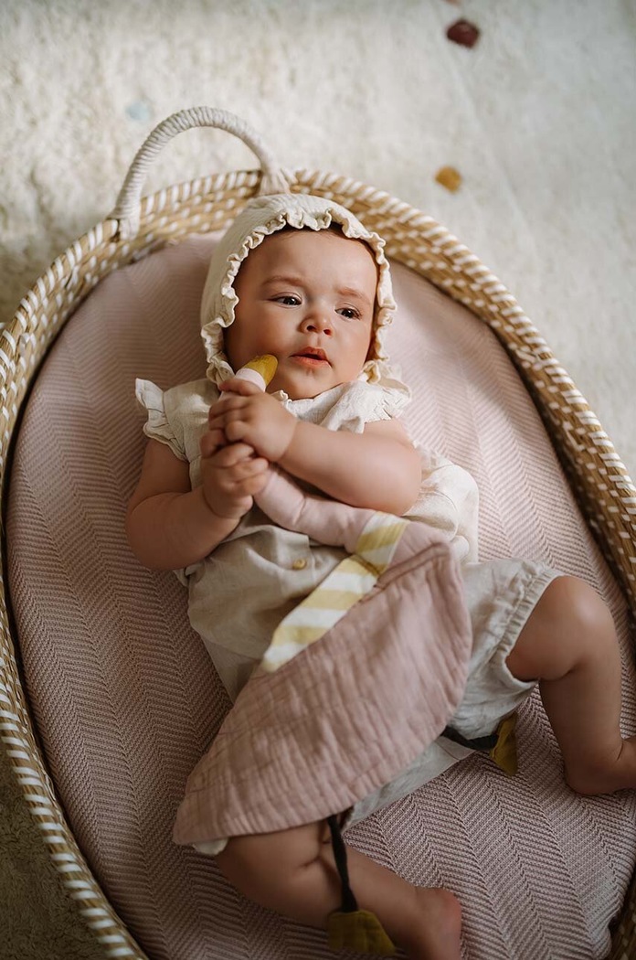 La Millou Dětská plyšová hračka La Millou DouDou Swan POWDER PINK růžová 144230.Przytulanka.DouD