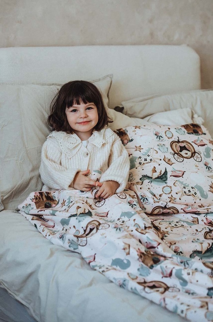 Бебешко спално бельо с пълнеж La Millou PRINCESS 143643.Komplet.Poscieli розов AA00
