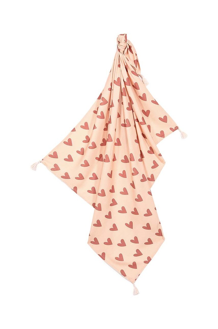 Dekica za bebe od bambusa La Millou HEARTBEAT PINK roza 144319.Otulacz.Bamboo.H
