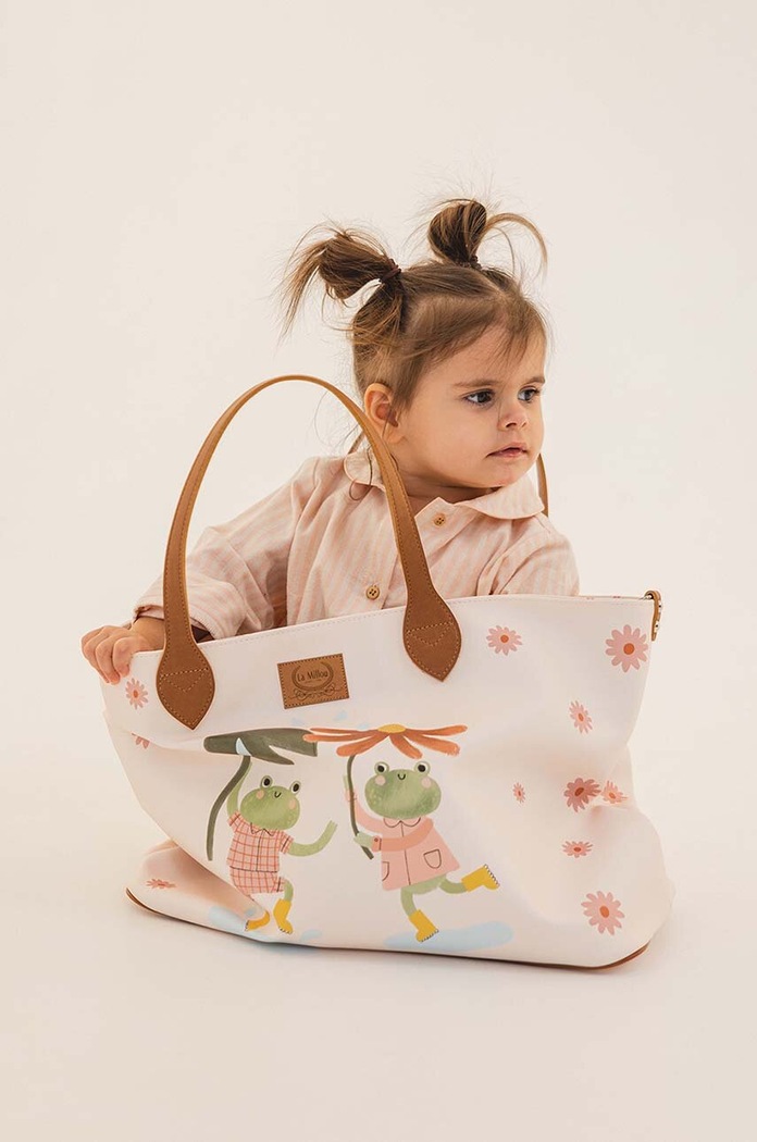 La Millou geanta Feeria FROGS 148070.Torba.Feeria.FRO alb