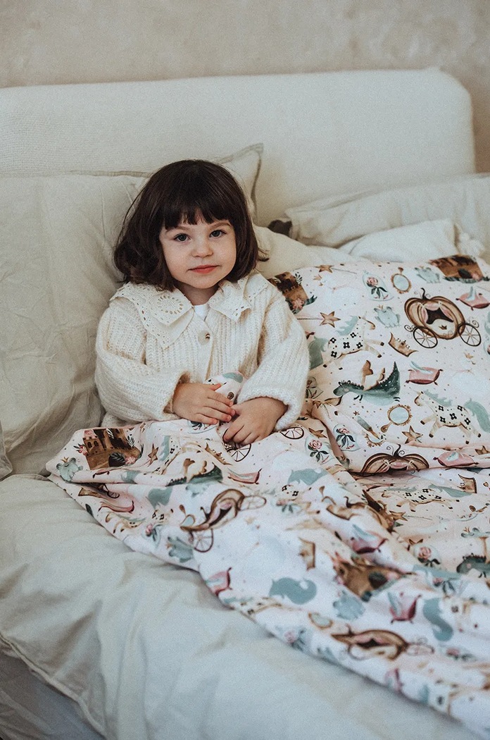 Dziewczynka La Millou kocyk niemowlęcy PRINCESS 136929.Cieply.Koc.Minky różowy