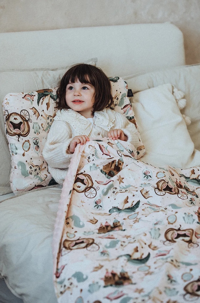 La Millou kocyk niemowlęcy PRINCESS różowy 136929.Cieply.Koc.Minky