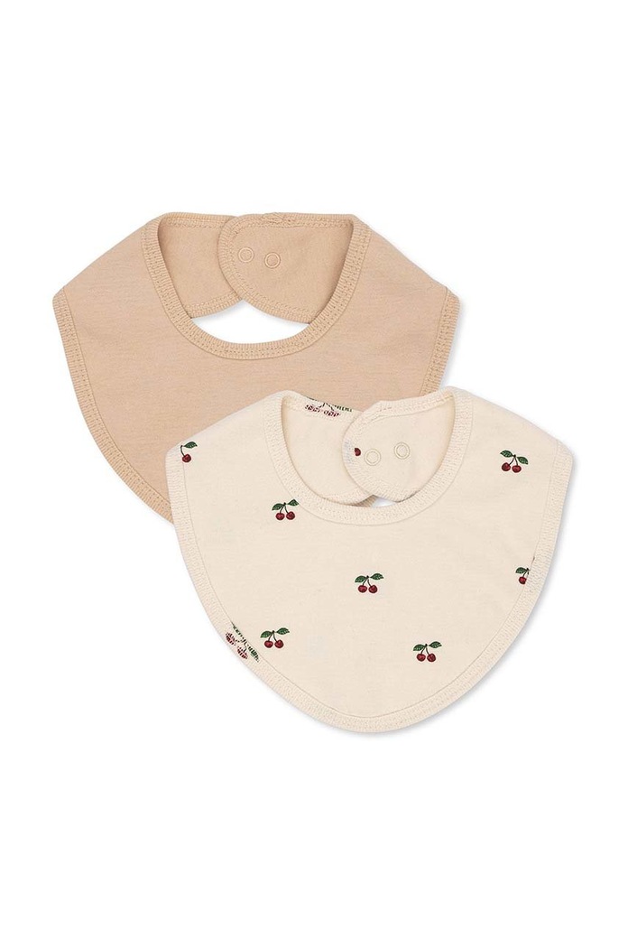 Βρεφική σαλιάρα Konges Sløjd 2 PACK BIBS KS3552 ροζ AA00