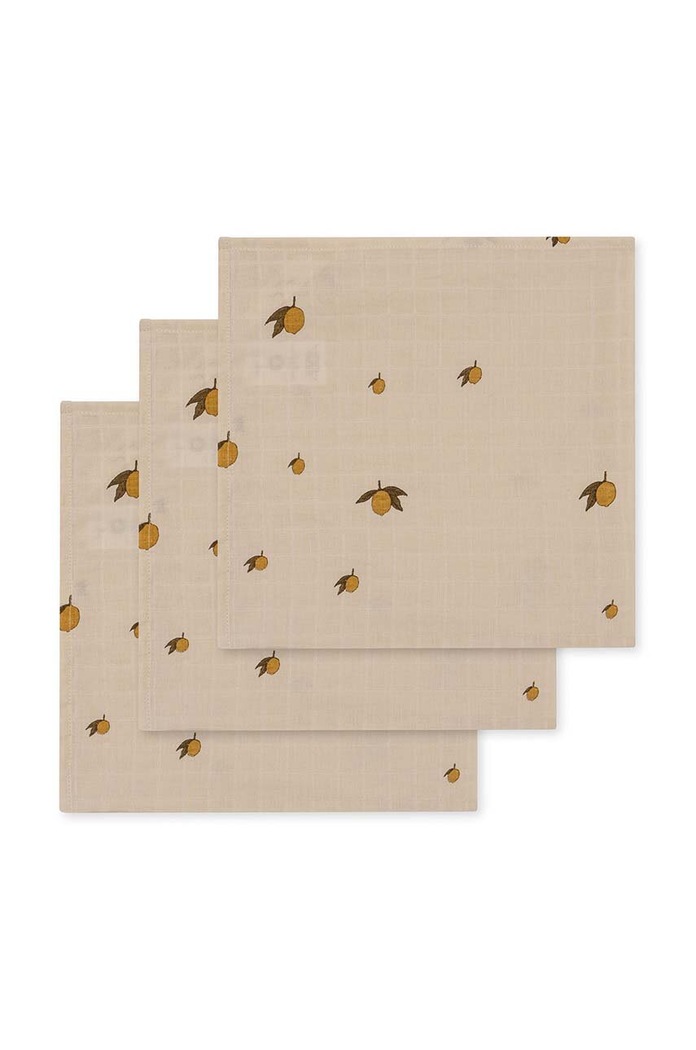 Konges Sløjd scutec 3-pack 3 PACK MUSLIN CLOTH GOTS Produs pentru bebe bej KS5708
