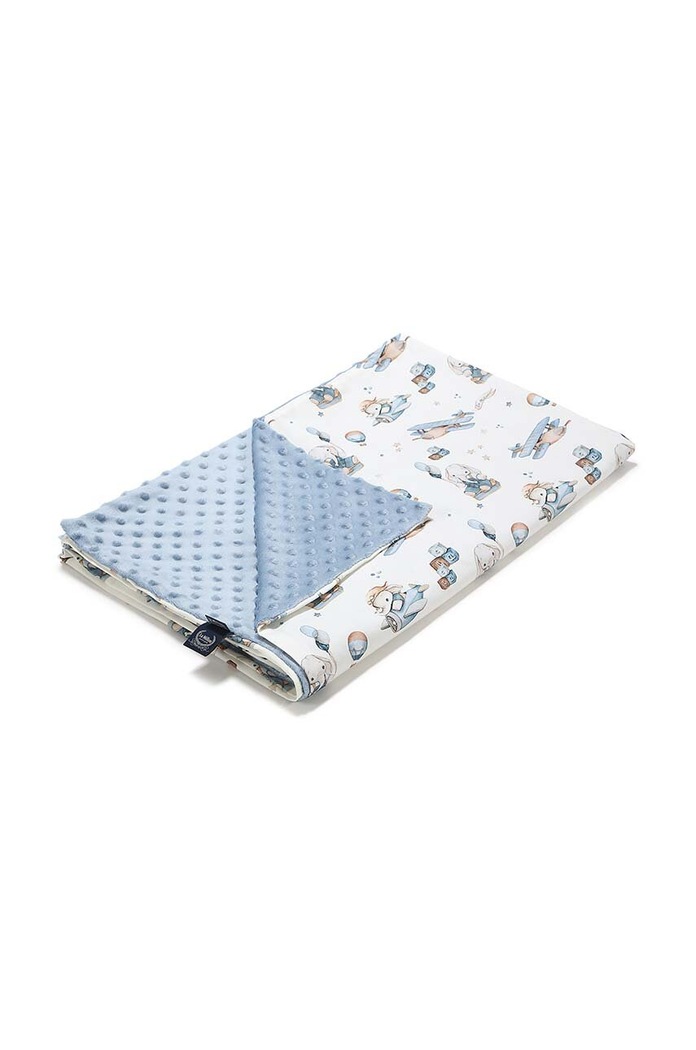 Kojenecká deka La Millou Minky SIMBO by Maja Hyży 143737.Lekki.Koc.Minky. modrá AA00