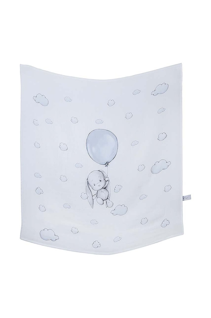 Detská mušelínová zavinovačka Effiki 95x95 cm sivá D.Otul.musli.balon