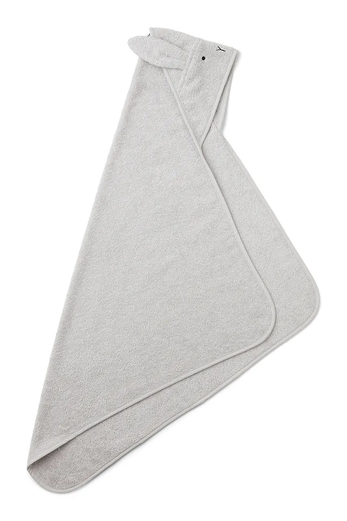 CHLAPEC Kojenecký ručník s kapucí Liewood Albert Hooded Towel LW14757 šedá