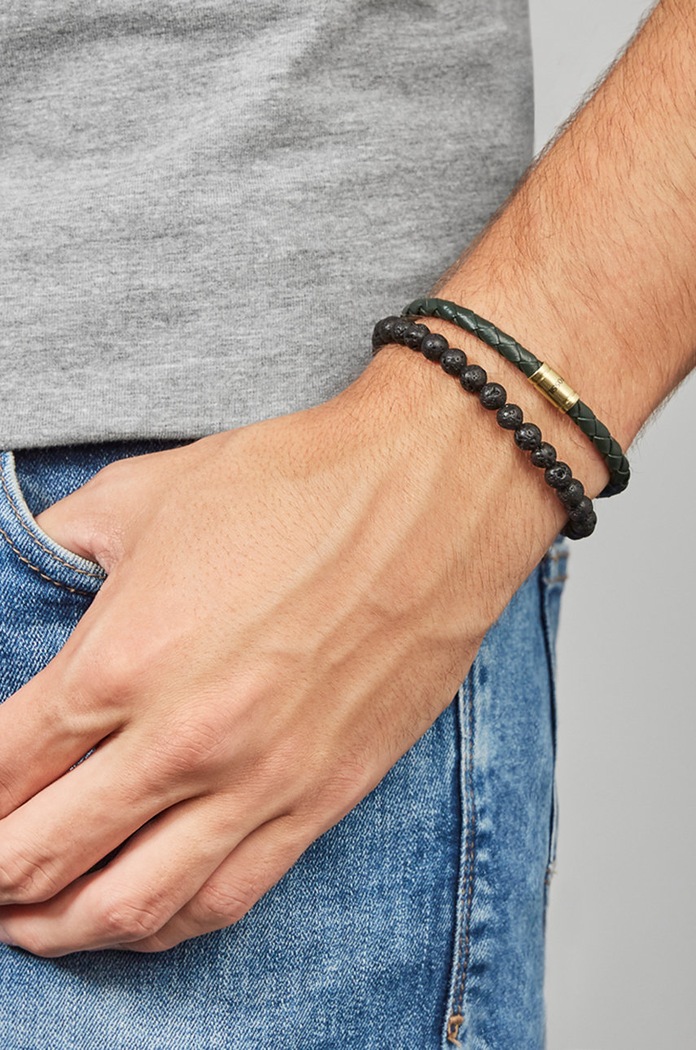 Accesorii Fossil - Bratara JF03255710 negru