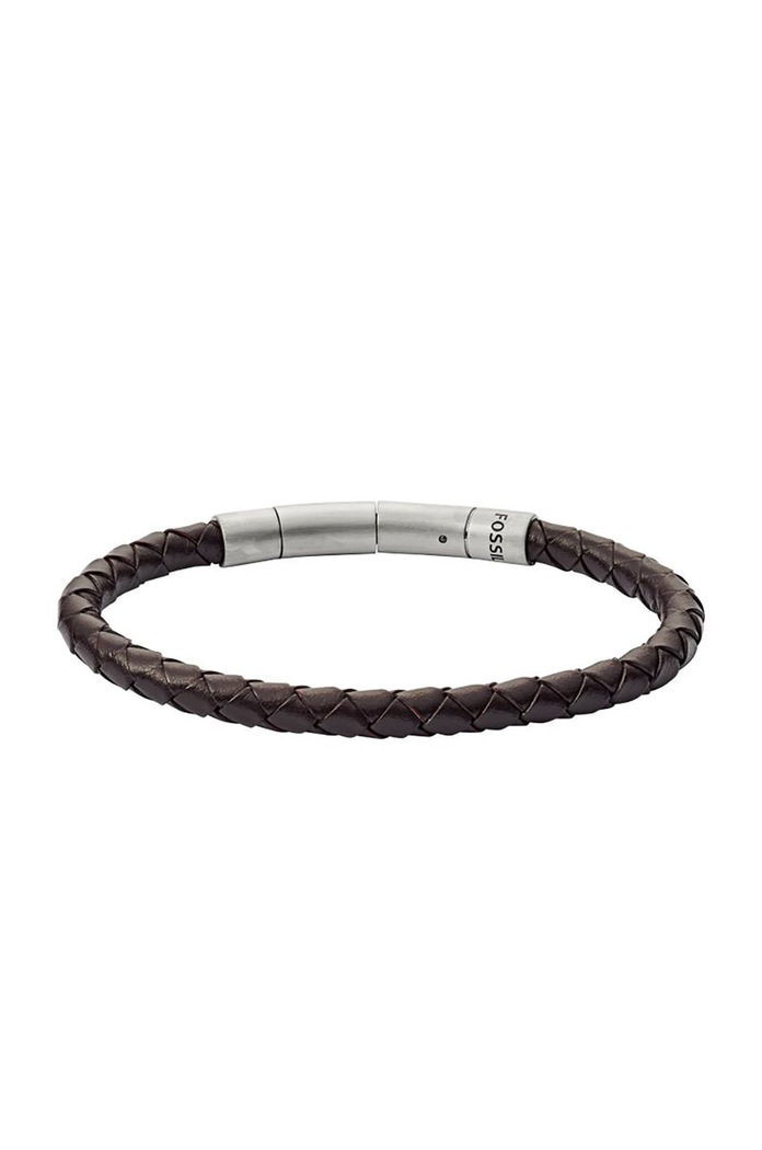 Fossil - Bransoletka skórzana JF03187040 brązowy JF03187040