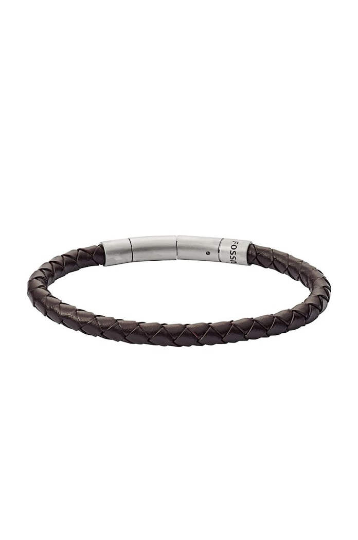 Fossil - Bransoletka skórzana JF03187040 brązowy JF03187040