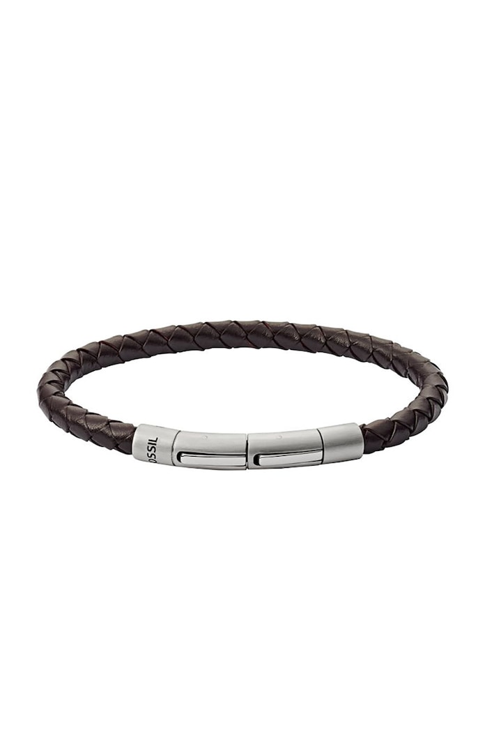 Fossil - Bransoletka skórzana JF03187040 JF03187040 brązowy AA00