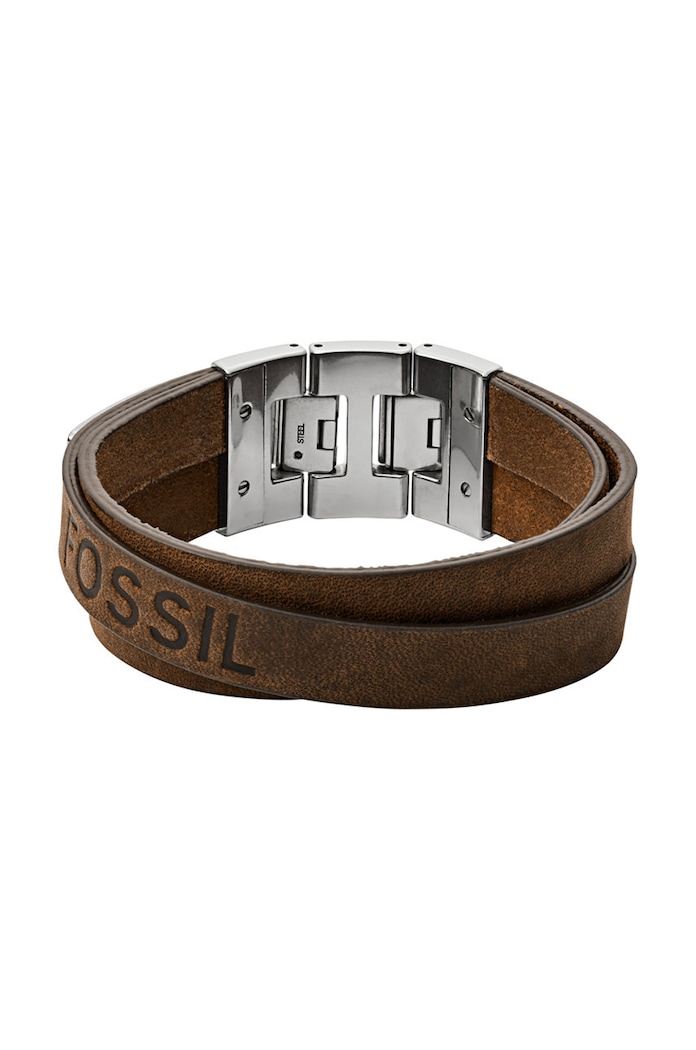 Fossil bratara de piele maro JF03188040