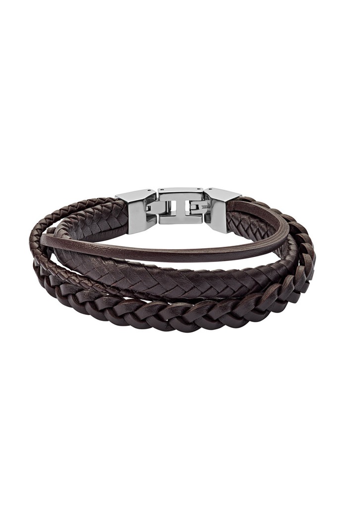 Fossil - Bratara de piele maro JF03190040