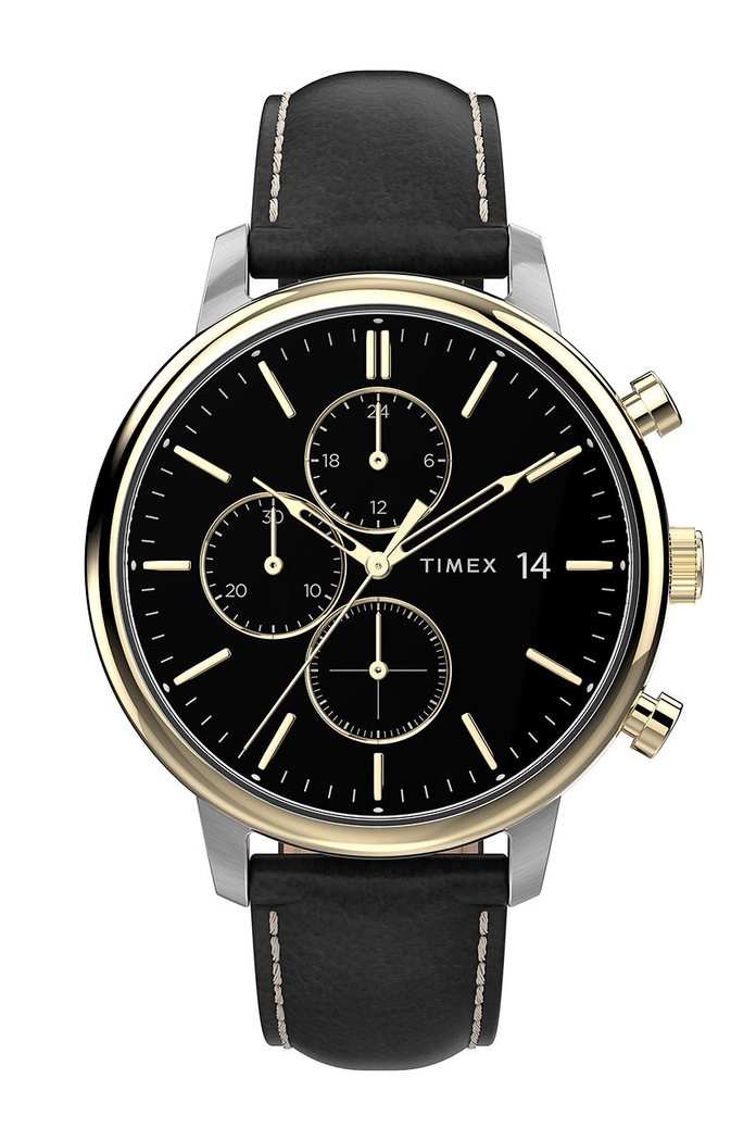 Timex zegarek TW2U39100 Chicago Chronograph czarny TW2U39100