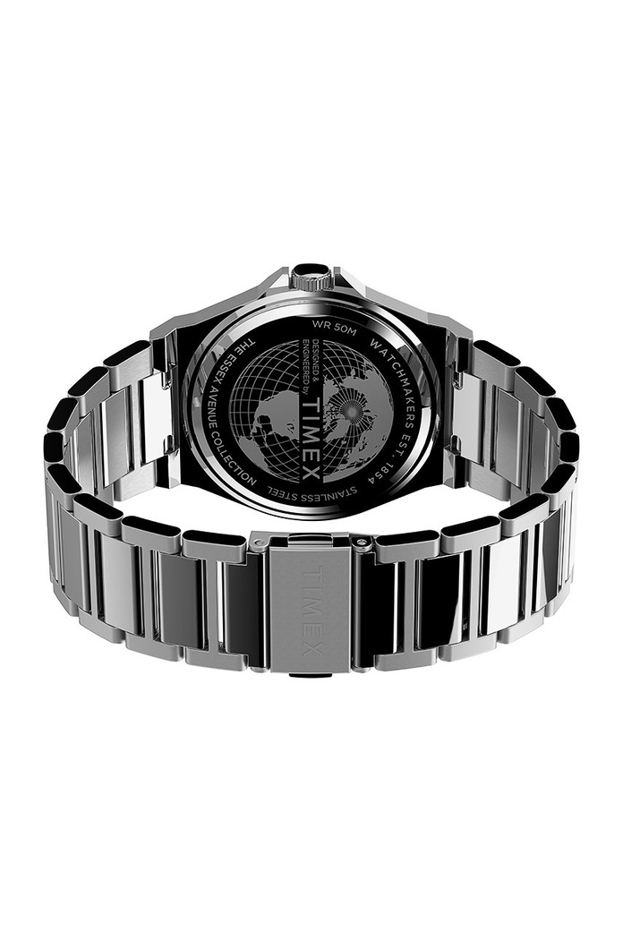 Timex zegarek TW2U42500 Essex Avenue Thin TW2U42500 srebrny