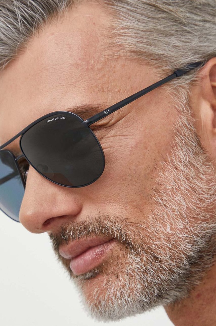 Armani Exchange okulary przeciwsłoneczne jednolita granatowy 0AX2002