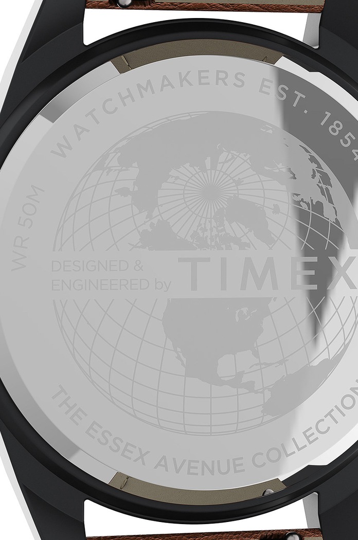 Timex zegarek TW2U82200 Essex Ave Day-Date szary TW2U82200