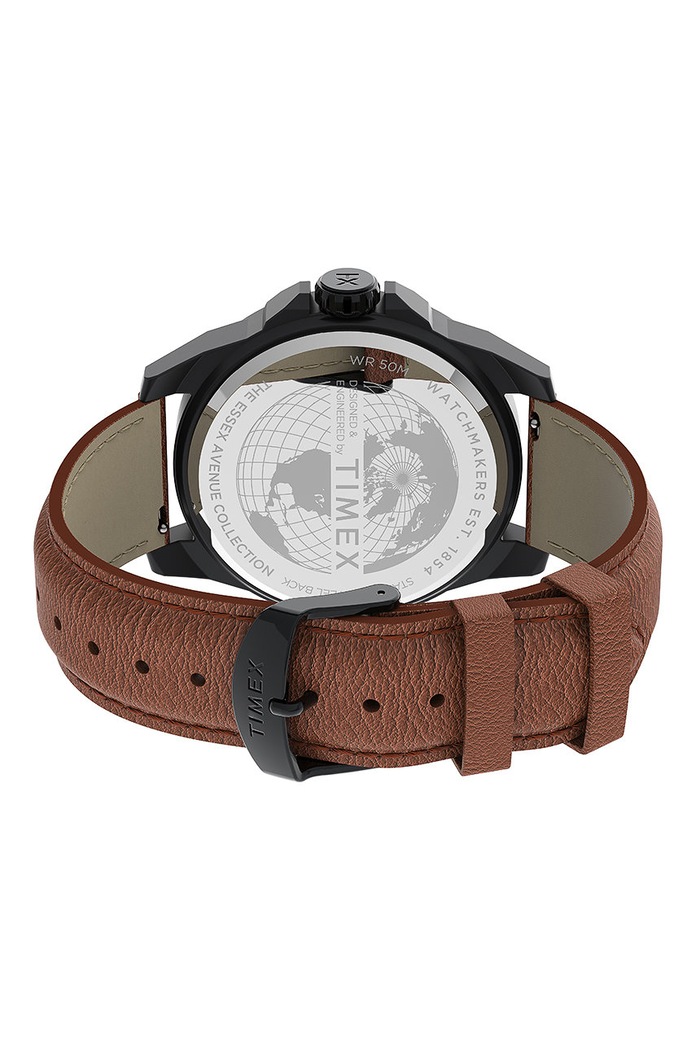 Timex zegarek TW2U82200 Essex Ave Day-Date TW2U82200 szary