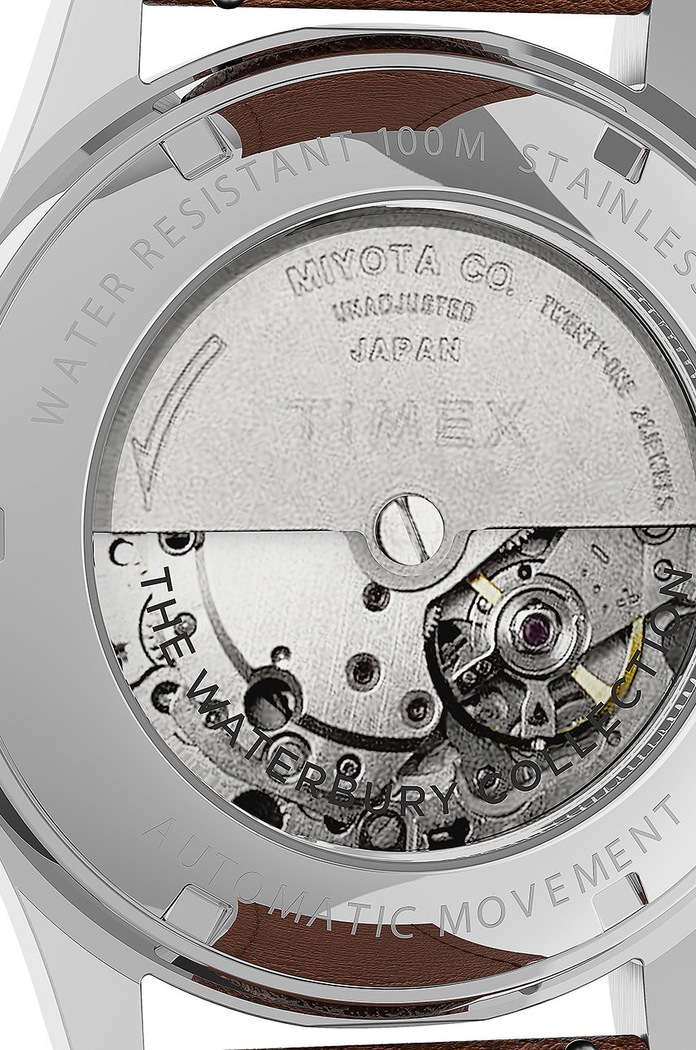 Timex zegarek TW2U91000 Waterbury Traditional Automatic srebrny TW2U91000