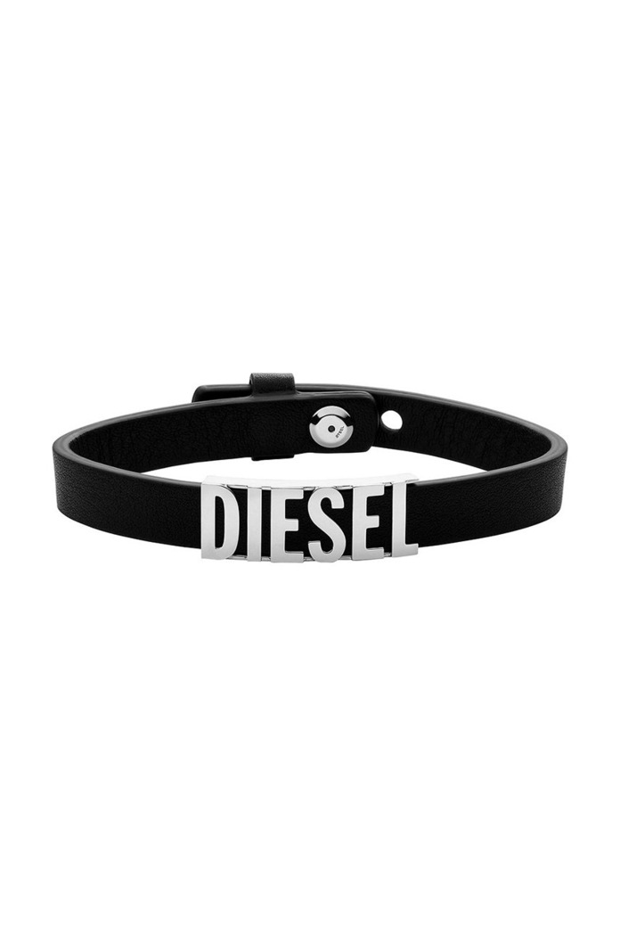 Diesel bransoletka skórzana czarny DX1346040