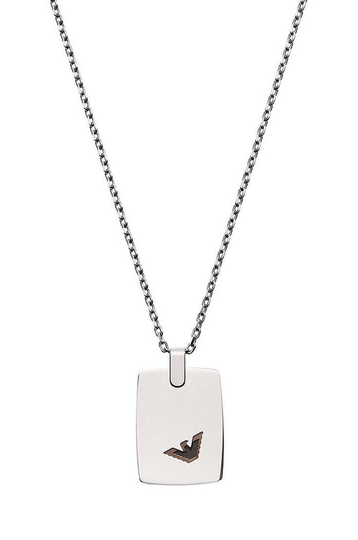 Akcesoria Emporio Armani naszyjnik EGS2471040 brązowy