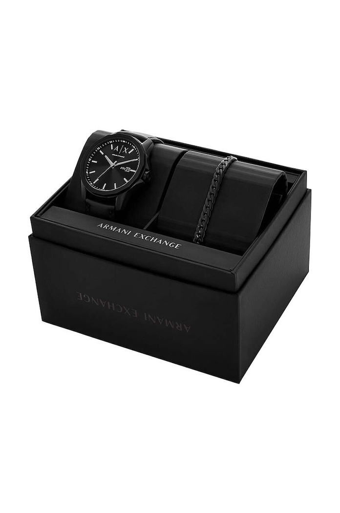 Armani Exchange ceas si bratara AX7147SET negru