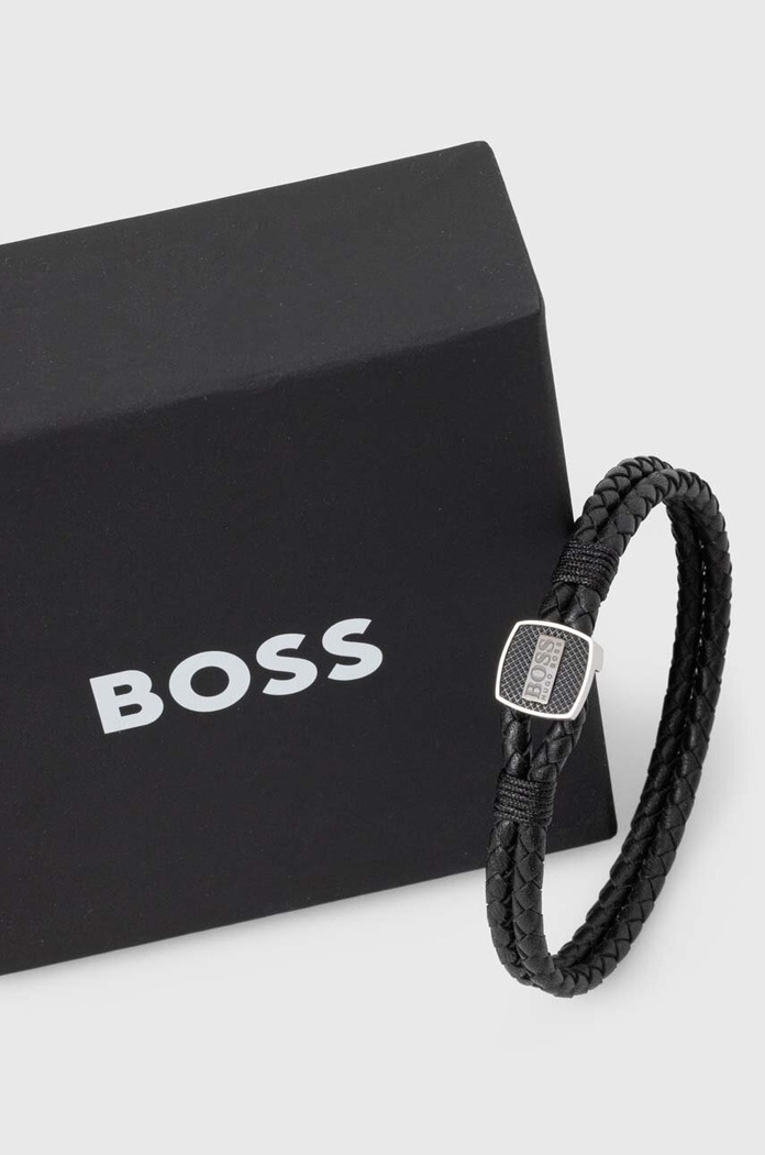 Doplnky Kožený náramok BOSS 1580047M čierna