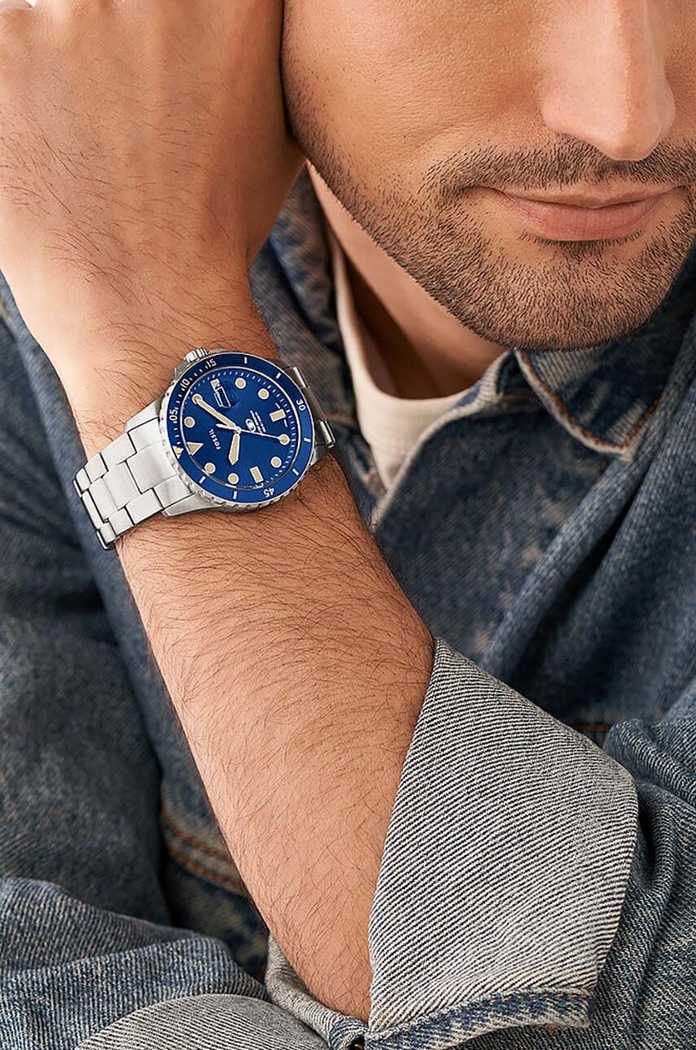 Fossil zegarek FS5949 srebrny