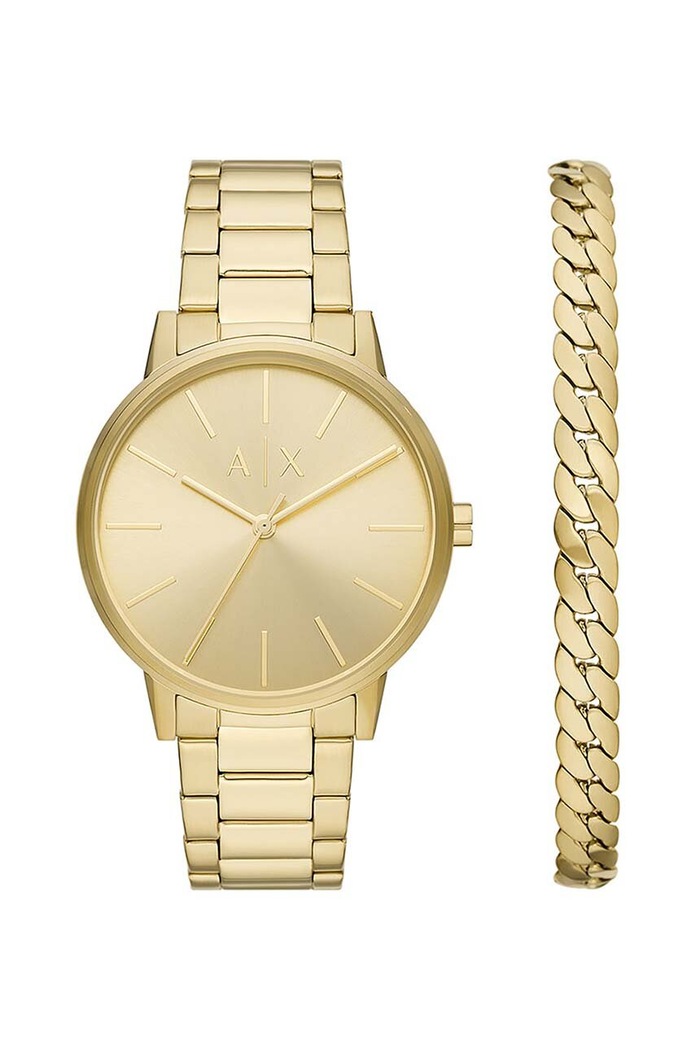 Hodinky Armani Exchange zlatá AX7144SET